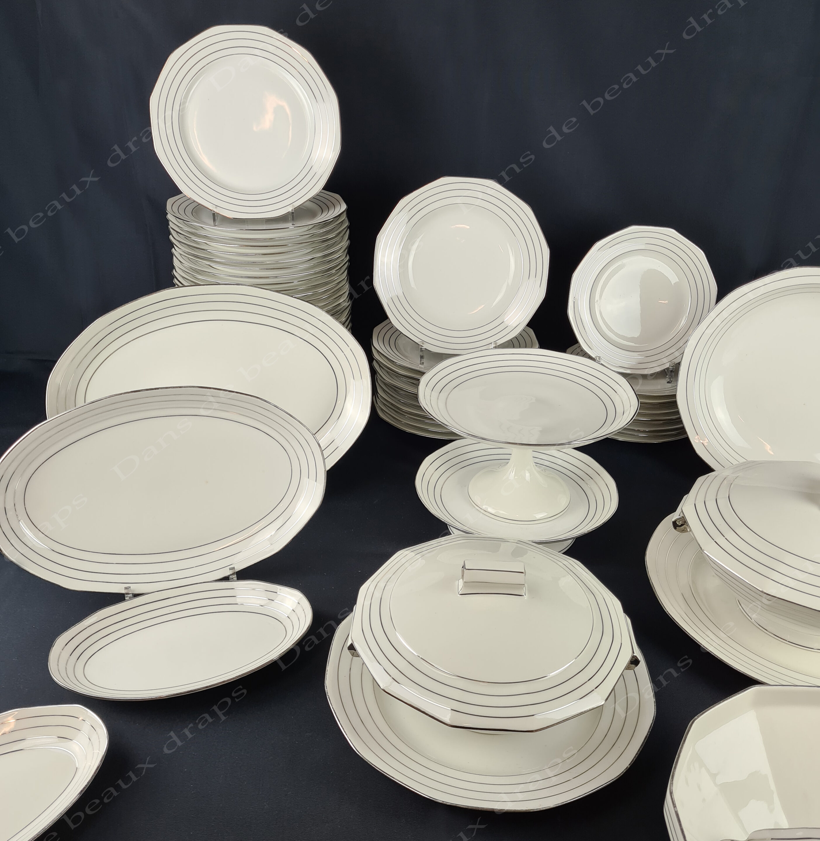 Repose sachet thé porcelaine limoges + galet décoration table