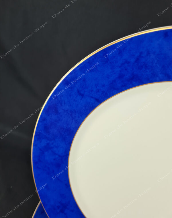 Assiette bleue Haviland Limoges motif
