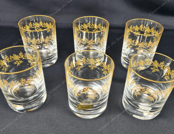 Six verres à whisky cristal de baccarat