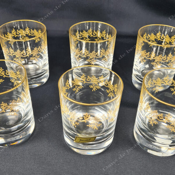 Six verres à whisky cristal de baccarat