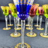 Verres Saint Louis cristal et doré couleur