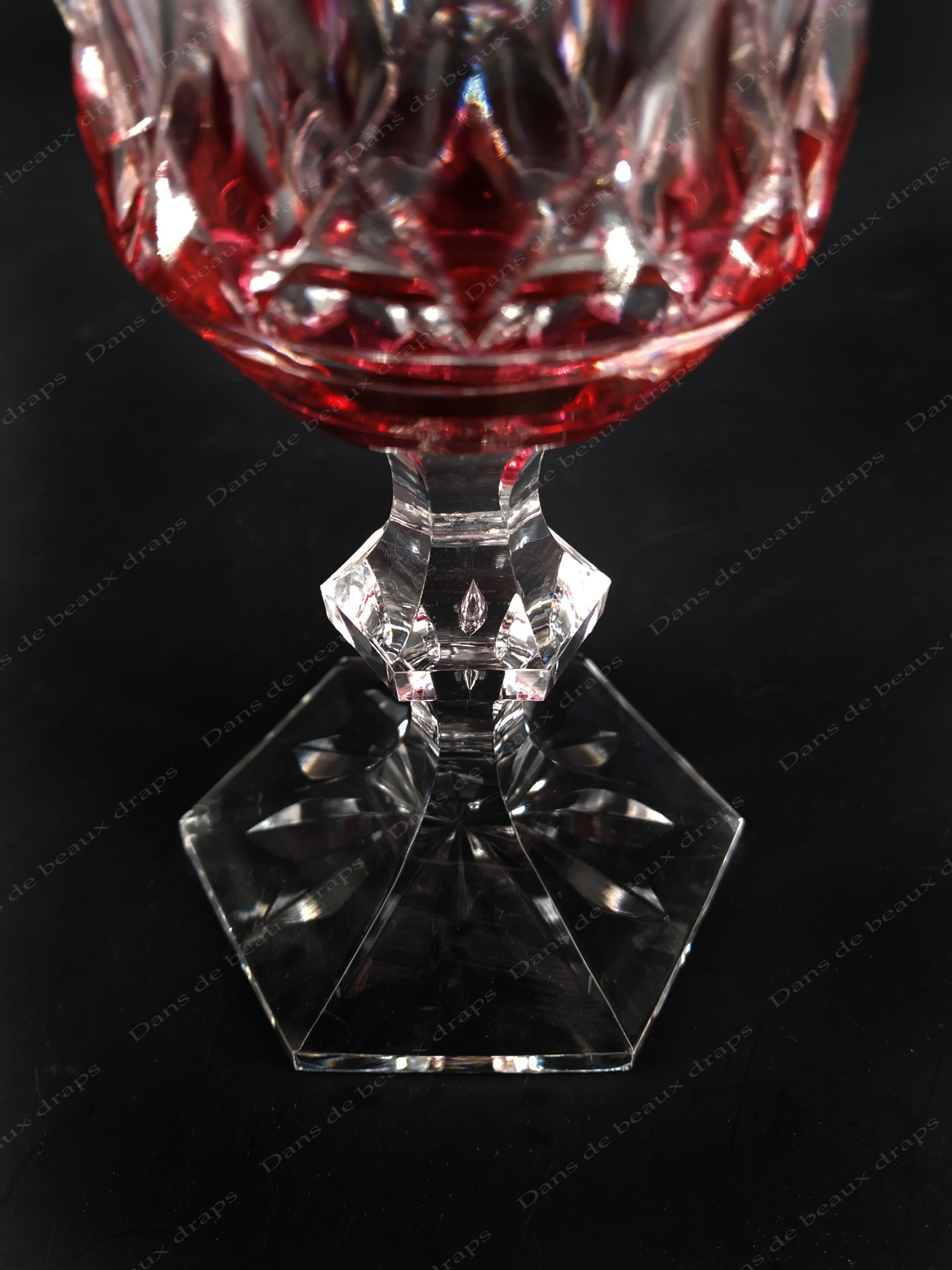 Verre à vin rouge cristal filet or Collection Royal - Au Bain Marie