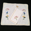 set et serviette fleurs