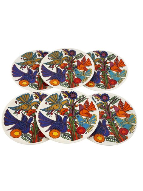 Service Vaisselle Acapulco 12 Pièces – Assiettes Porcelaine Et Grès Multicolores, Pour 4 Personnes, Lavable Lave-vaisselle, Style Mexicain - 8