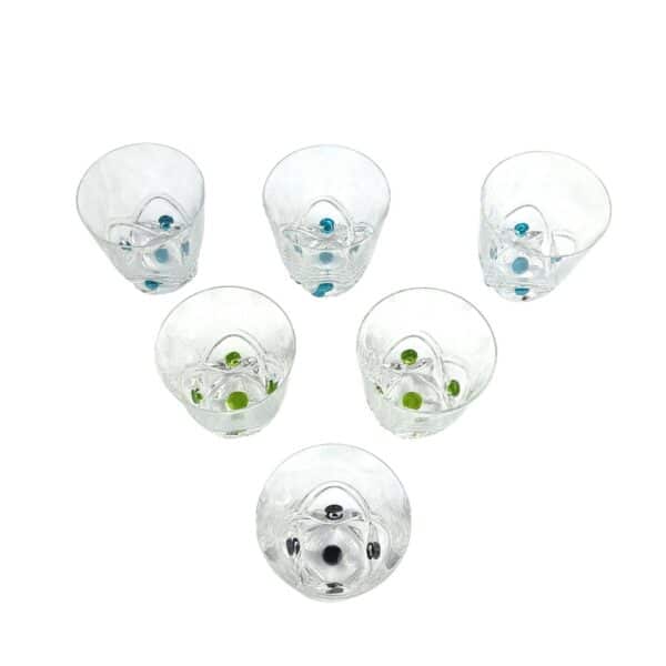 Suite de 6 gobelets à whisky en cristal, Lalique, modèle Floride. – Image 5