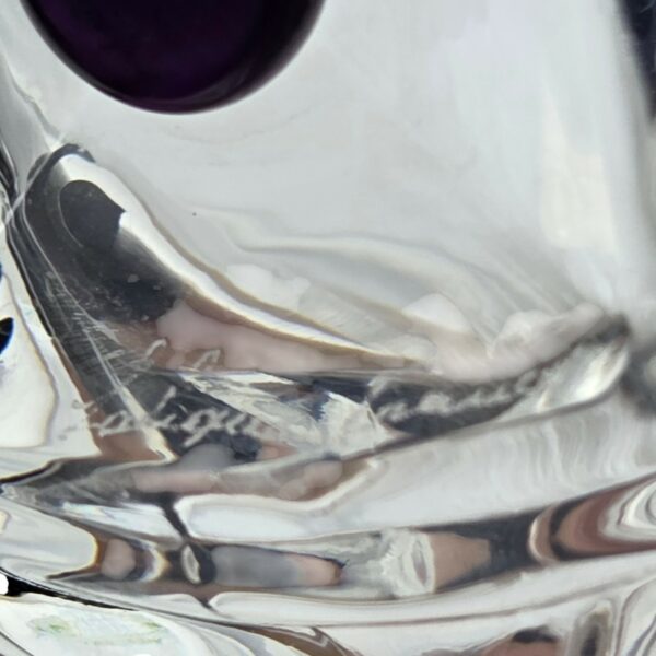 Suite de 6 gobelets à whisky en cristal, Lalique, modèle Floride. – Image 2