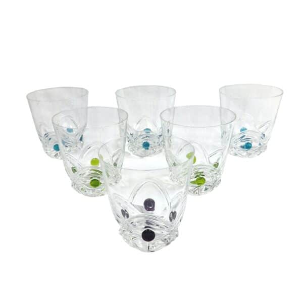 Suite de 6 gobelets à whisky en cristal, Lalique, modèle Floride. – Image 3